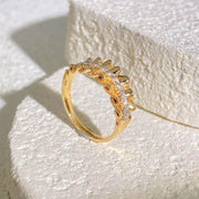 Natural White Diamond Ring YG D0.30ct,18K
